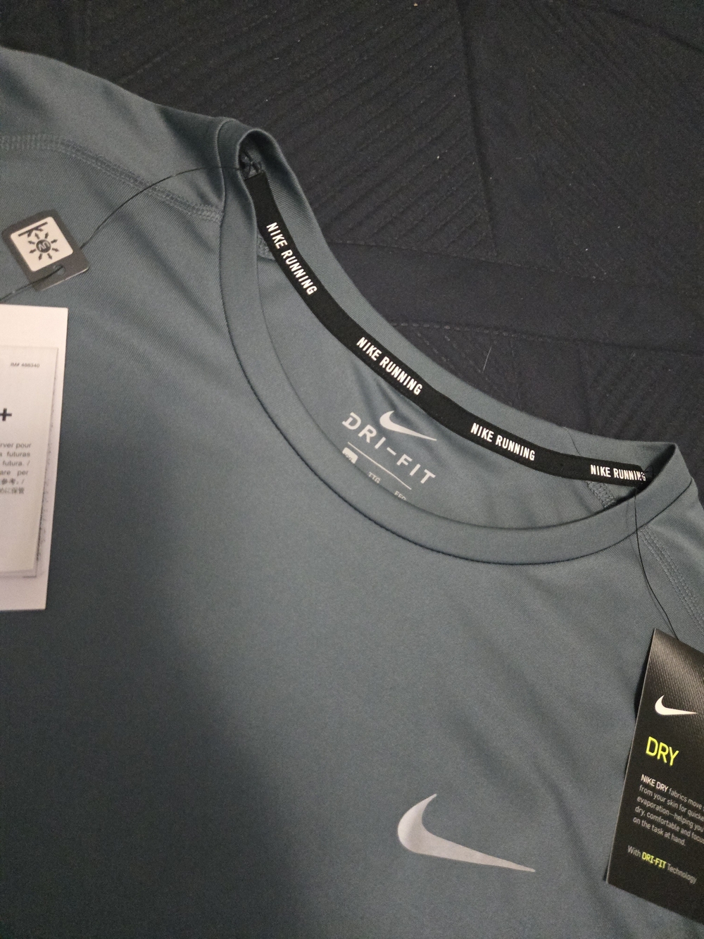 Nike Dri-FIT Long Sleeve Running Tee — Slate Blue